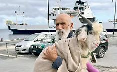 Stromboli, nuova vita per il capretto Pongo: affidato temporaneamente al pescatore Utano