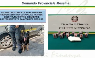 Messina, sequestrati 3,5 chili di droga alla stazione Centrale: un arresto