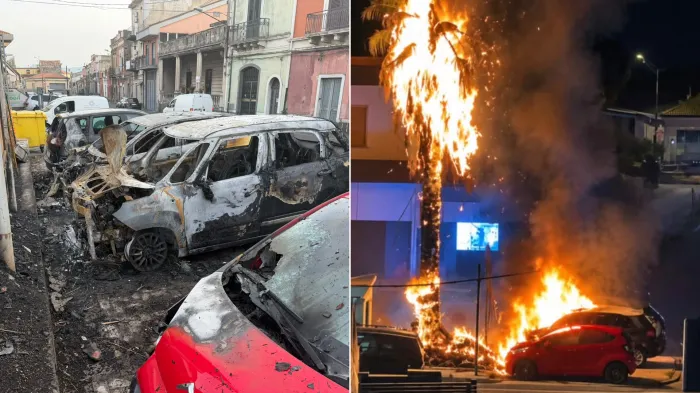 Giarre, uomo incappucciato d&agrave; fuoco a quattro auto nella notte